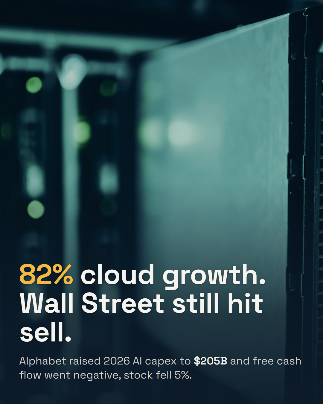 Google Cloud Grew 82%. Alphabet's Stock Fell 5% Anyway.