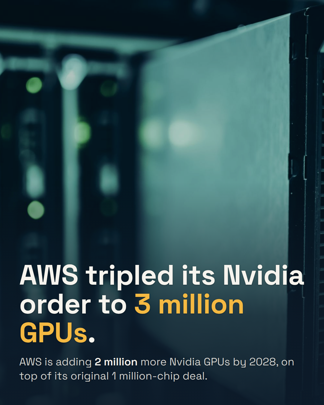 AWS Tripled Its Nvidia GPU Order to 3 Million Chips. It Ran Out Early.