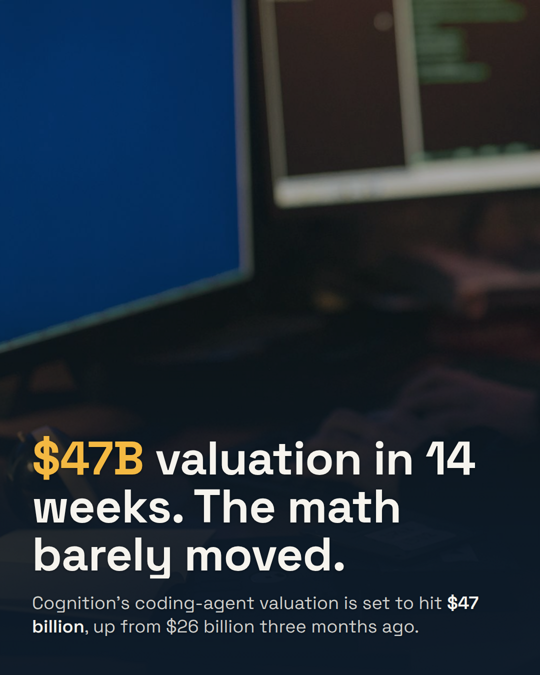 Cognition Races to a $47 Billion Valuation in 14 Weeks. Its Revenue Multiple Barely Moved.