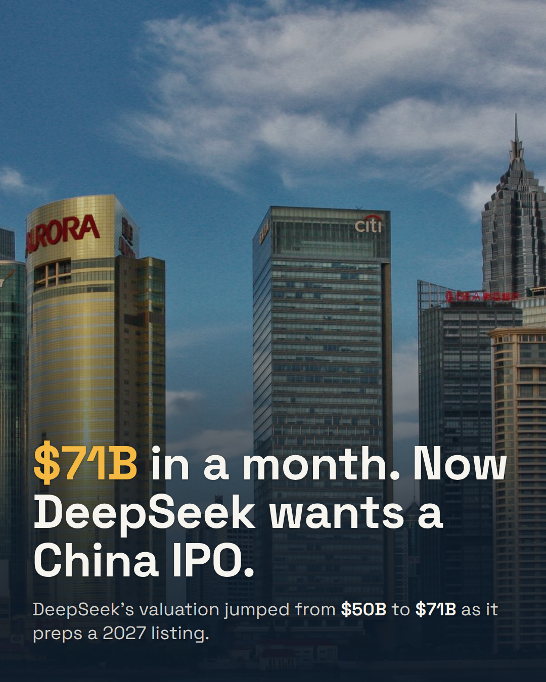 DeepSeek's Valuation Jumped From $50B to $71B in a Month. Now It's Prepping an IPO.