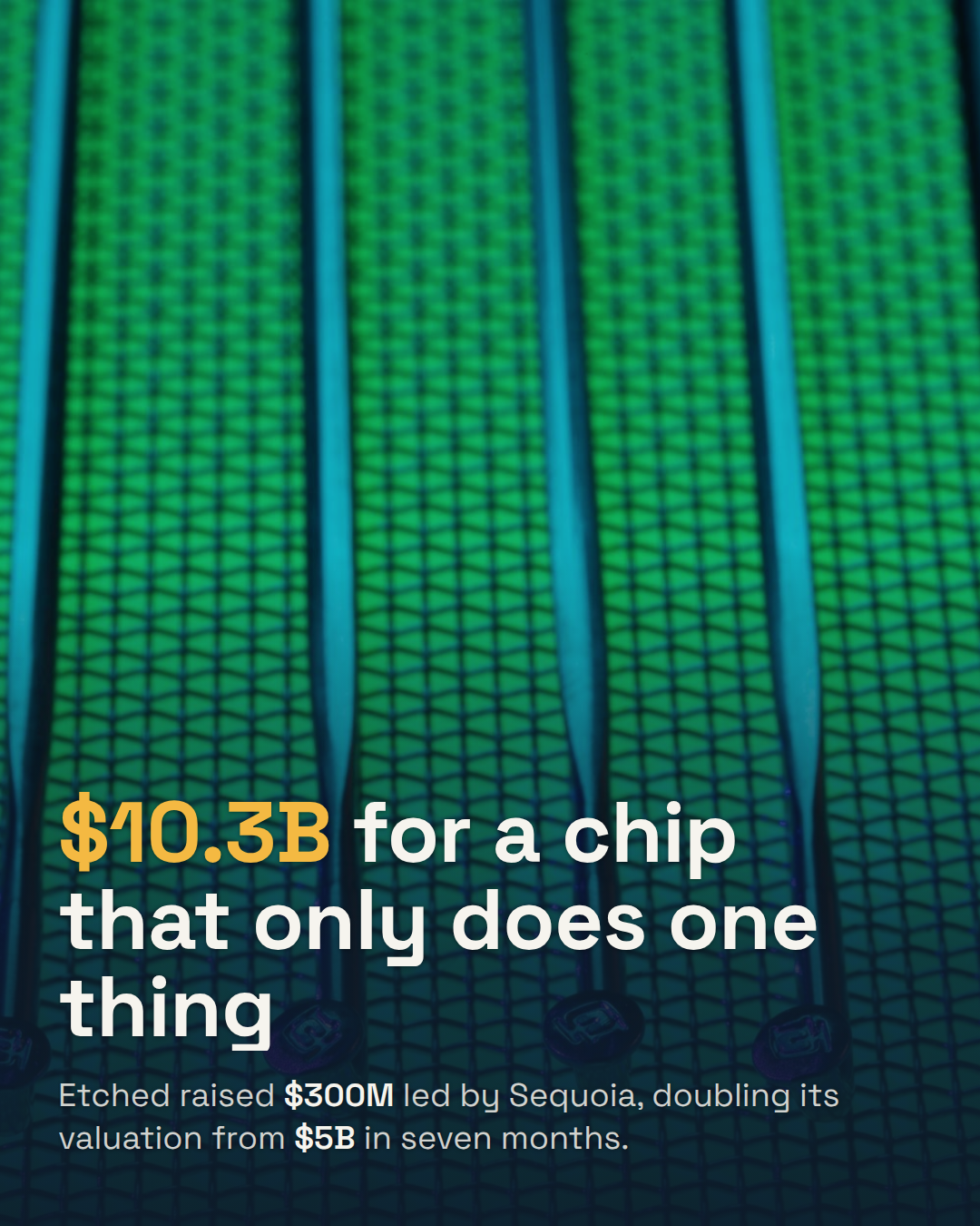 Etched Raises $300M at a $10.3B Valuation. It Bet Everything on One Chip Doing One Thing.