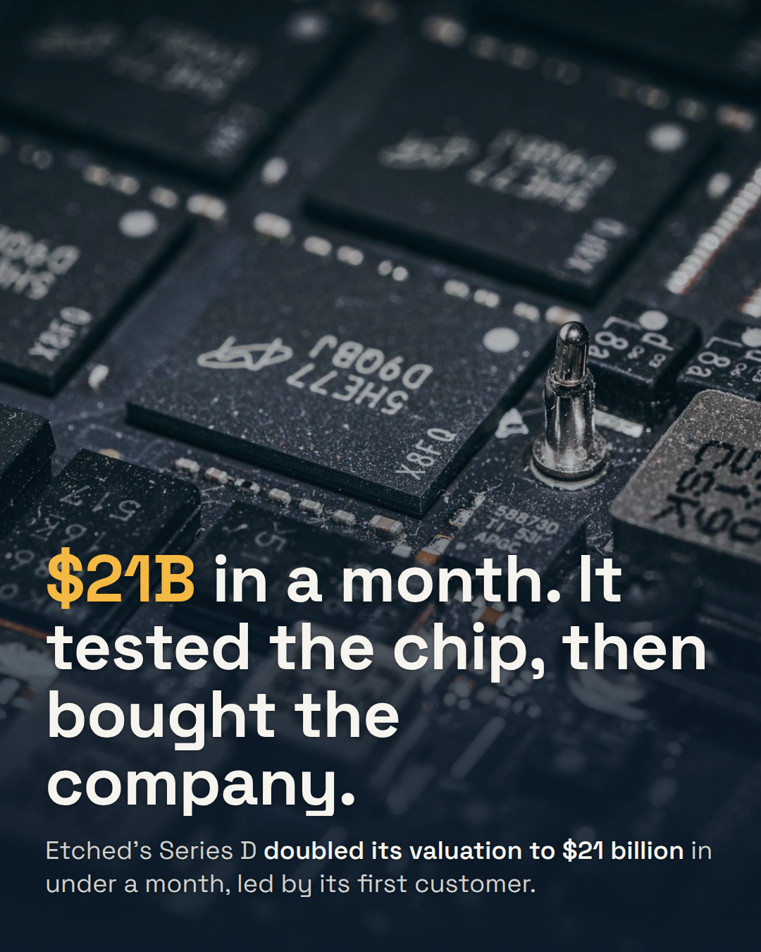 Etched Raises $700M at a $21B Valuation. Its Lead Investor Is Also Its First Customer.