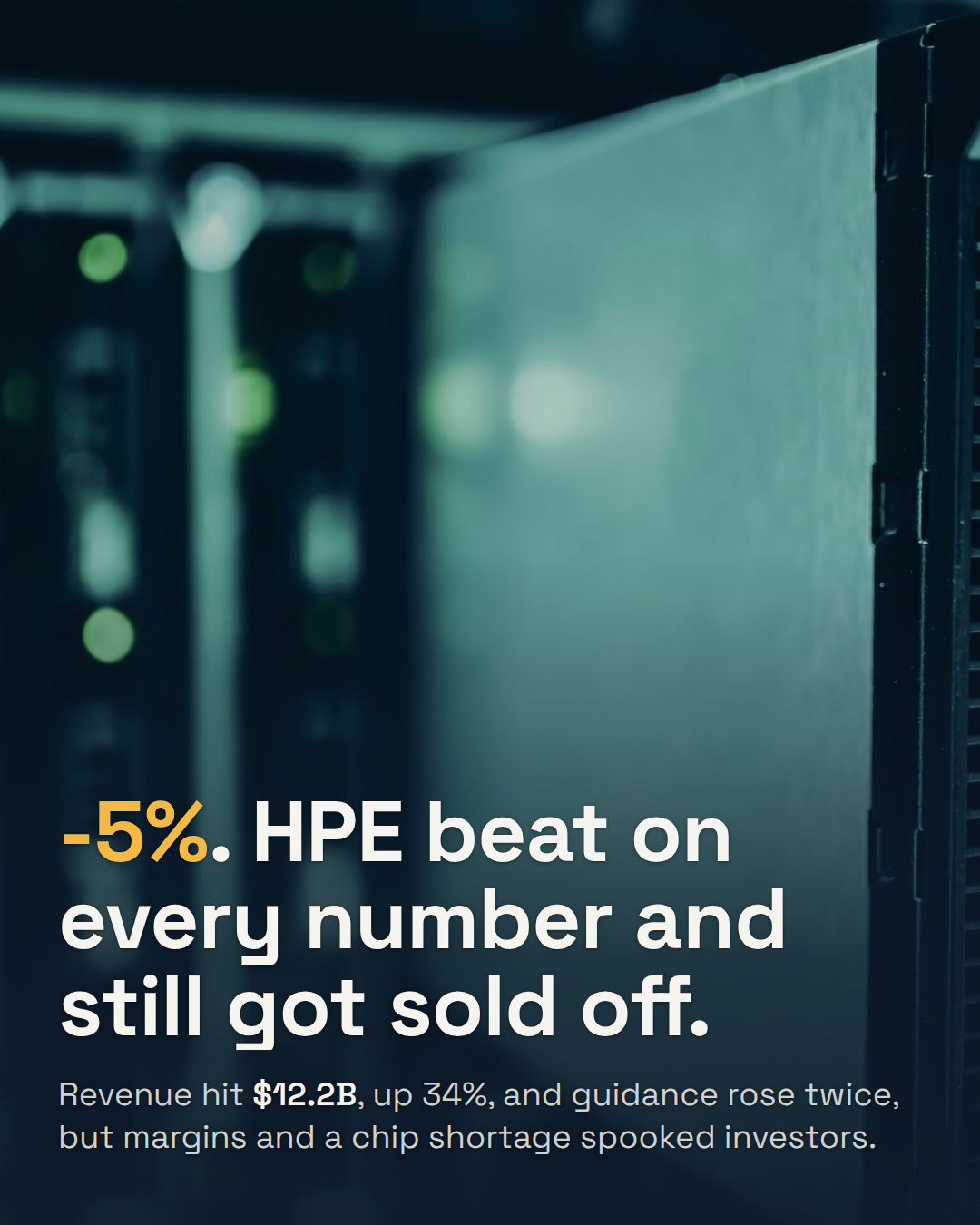 HPE Posted a $12.2 Billion Quarter, Up 34%. Wall Street Sold It Anyway.