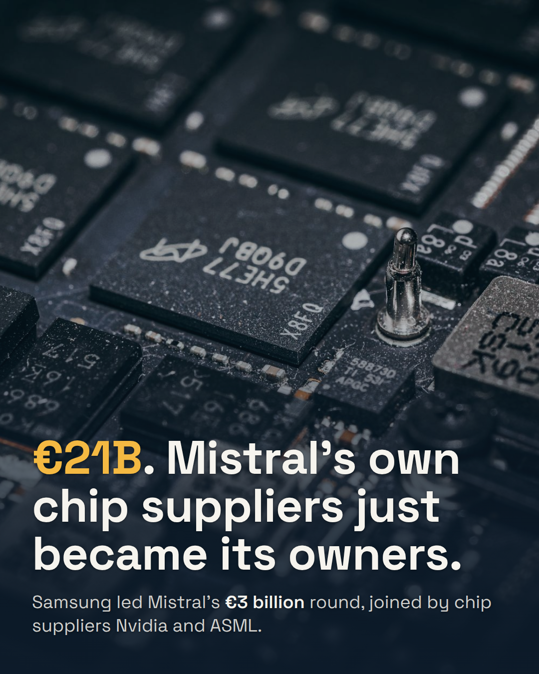Mistral Raises €3 Billion at a €21 Billion Valuation. Its Chip Suppliers Are Now Its Owners.