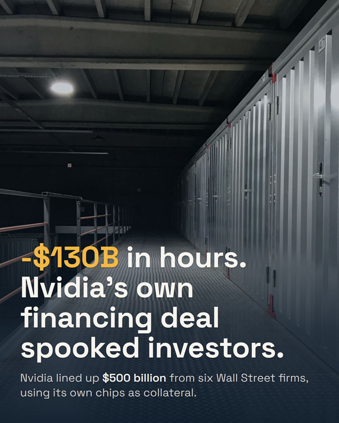 Nvidia Lined Up $500 Billion in Financing. Wall Street Erased $130 Billion From Its Stock Anyway.