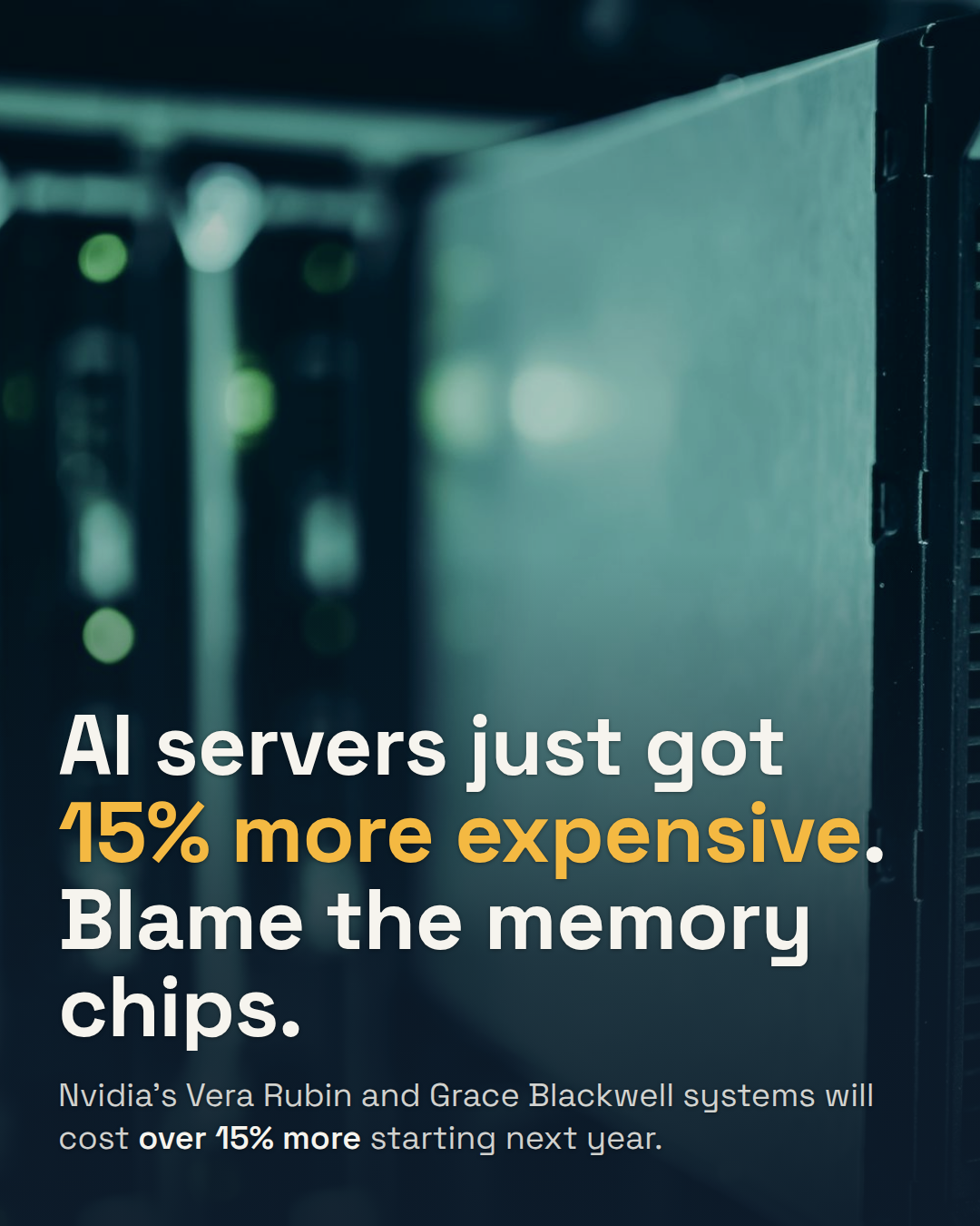 Nvidia Is Raising AI Server Prices Over 15%. Memory Chips Are the Reason.
