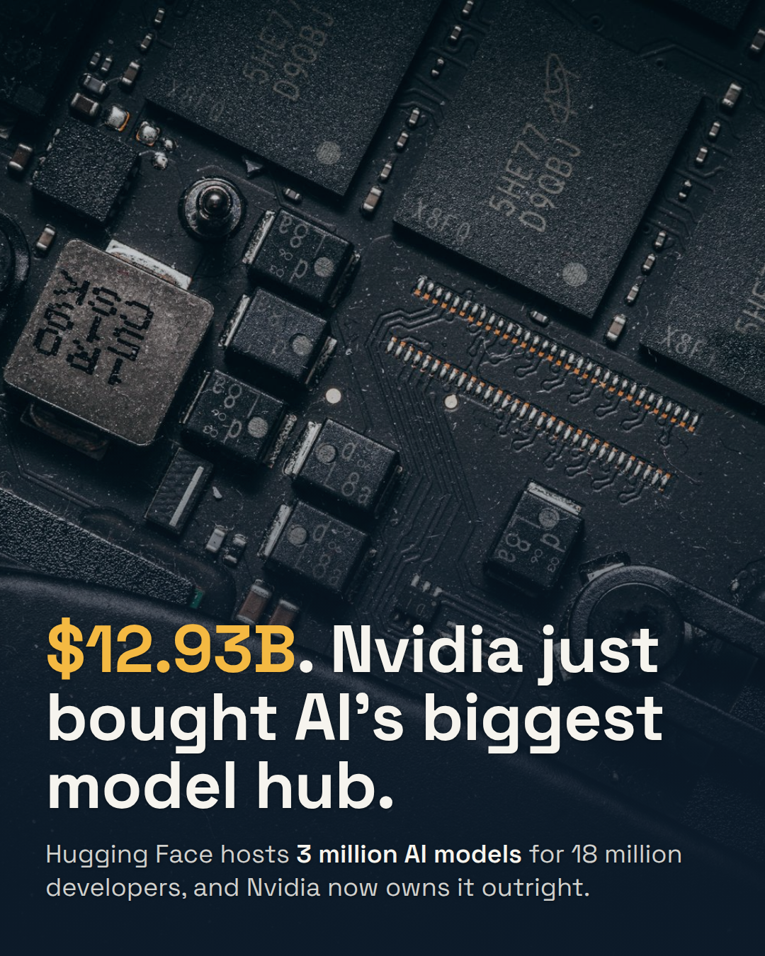 Nvidia Buys Hugging Face for $12.93 Billion. AI's Open Model Hub Now Has One Owner.
