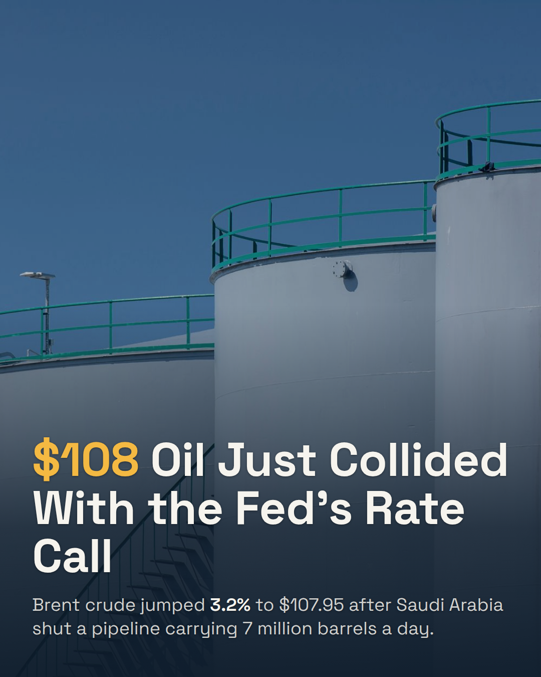 Oil Hits $108 a Barrel. Founders Are About to Feel It in Compute and Capital Costs.