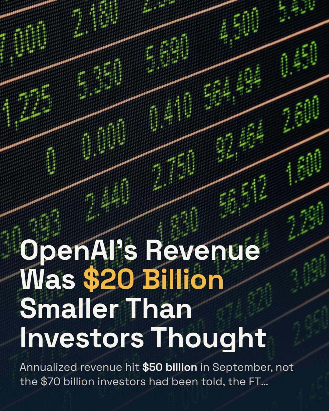 OpenAI's Revenue Is $20 Billion Lower Than Investors Were Told. The Chip Stack Paid for It First.