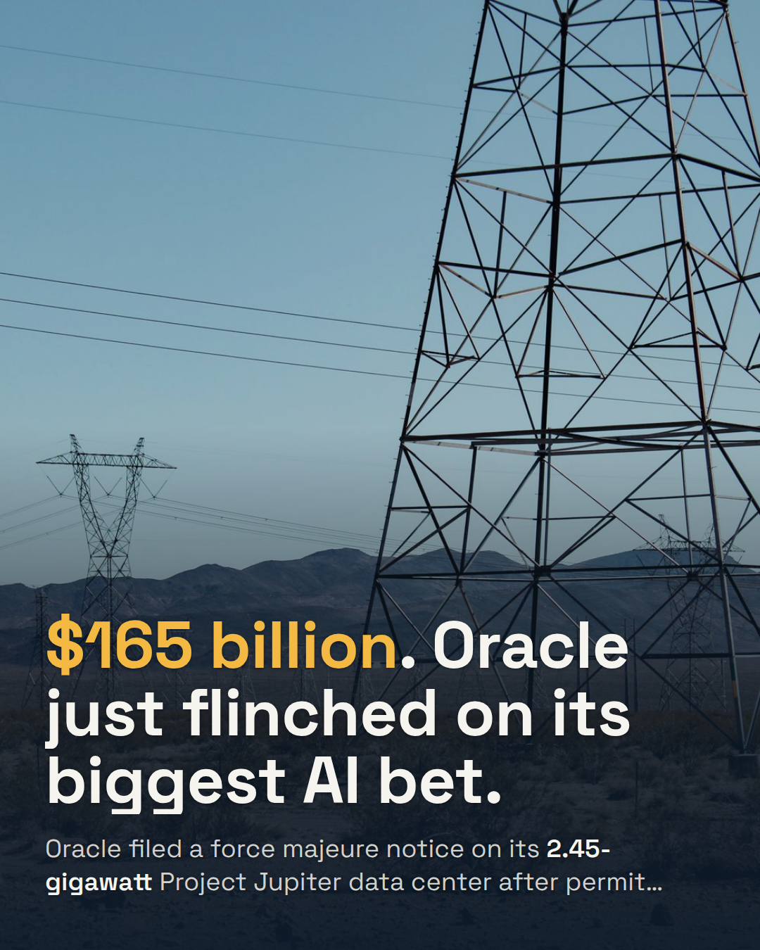Oracle Invoked Force Majeure on Its $165 Billion AI Data Center. The Gas Pipeline Wasn't Ready.