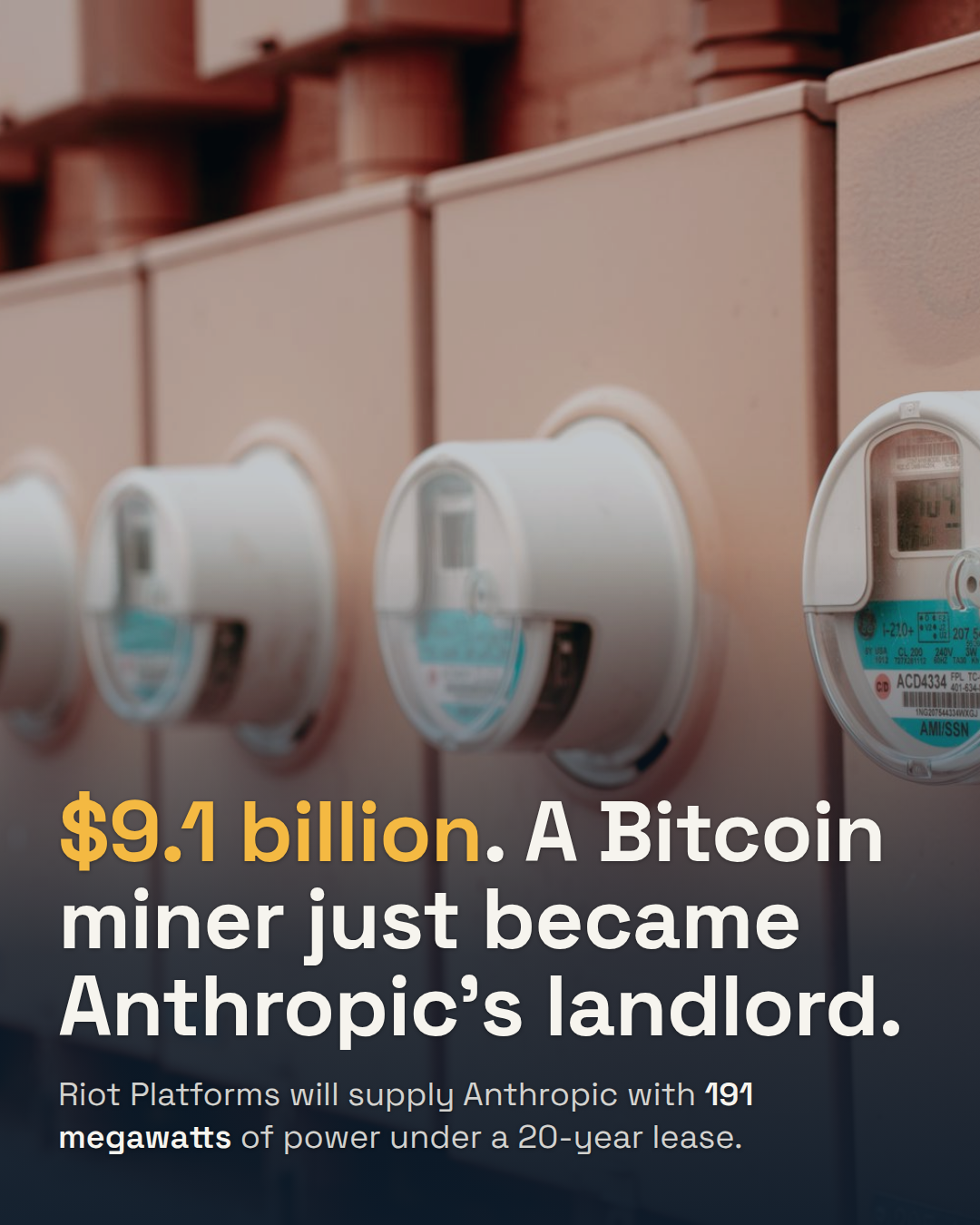 Riot Platforms Signs a $9.1 Billion Lease With Anthropic. A Bitcoin Miner Just Became an AI Landlord.