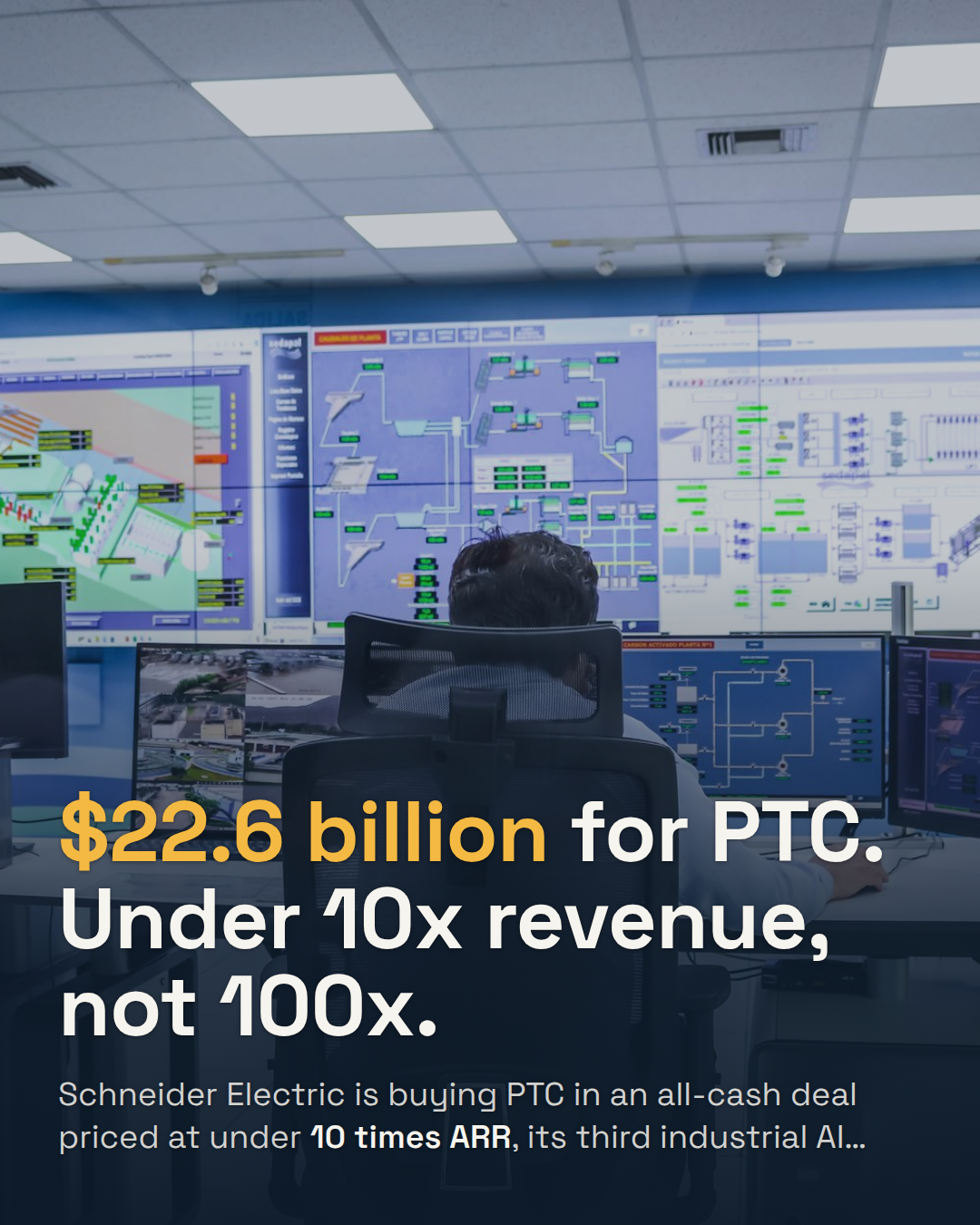 Schneider Electric Buys PTC for $22.6 Billion. The Real Story Is the Multiple, Not the Price.