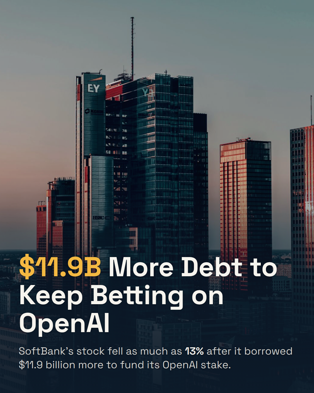SoftBank Borrows $11.9 Billion More to Fund Its OpenAI Bet. The Stock Fell 13%.