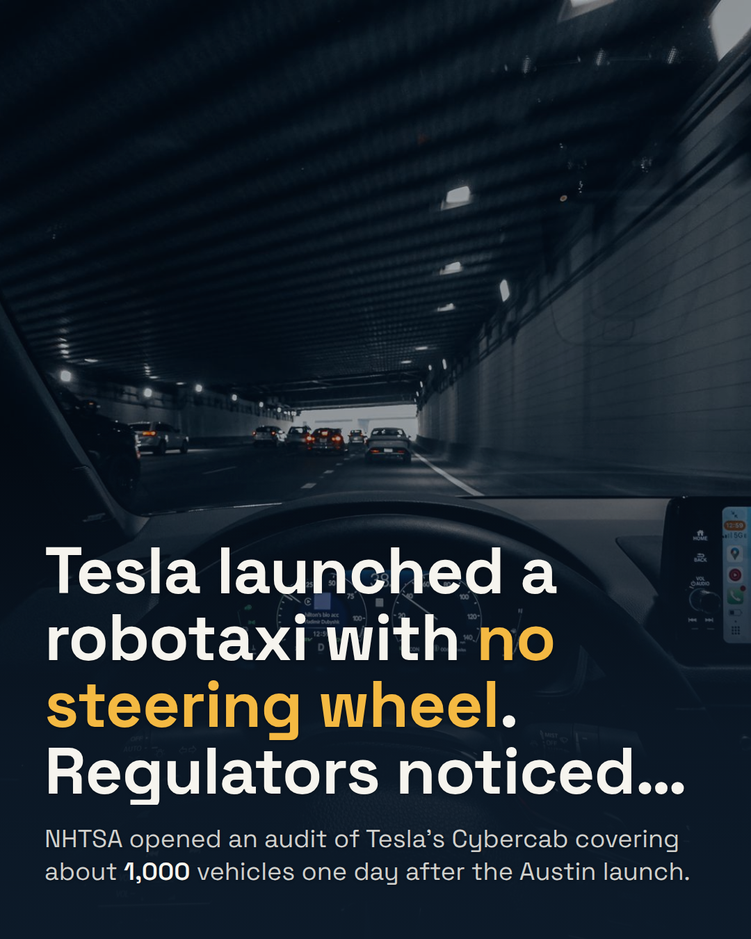 Tesla's Driverless Cybercab Launched Thursday. NHTSA Opened a Federal Audit Friday.